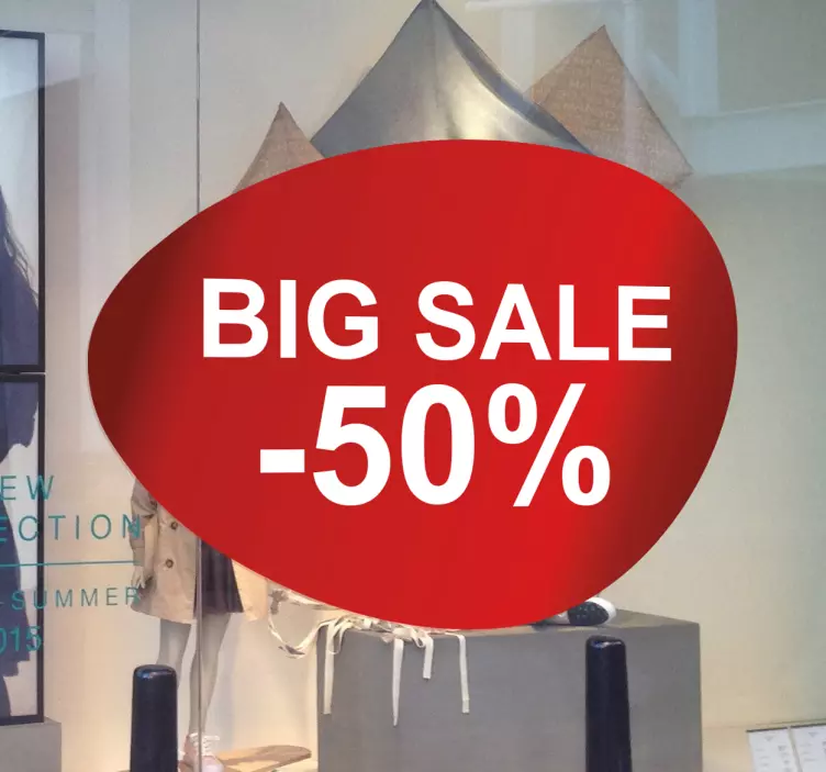 可定制的红色商店橱窗贴纸 - TenStickers