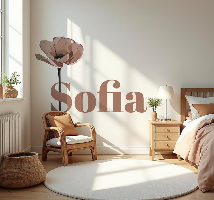 个性贴纸 mocha mousse花 - TenStickers