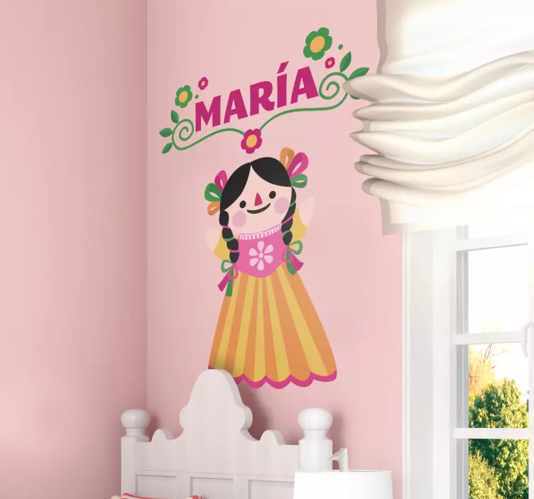 可定制的墨西哥娃娃墙贴 - TenStickers