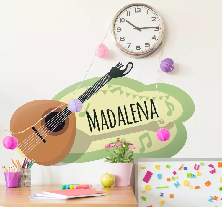 可定制的葡萄牙吉他墙贴 - TenStickers