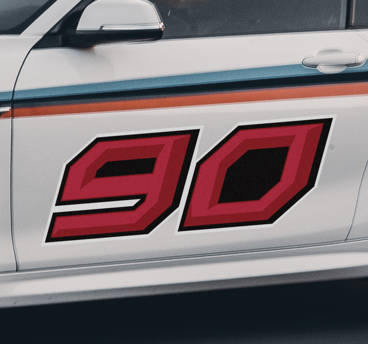 可定制的赛车号码摩托车贴花 - TenStickers