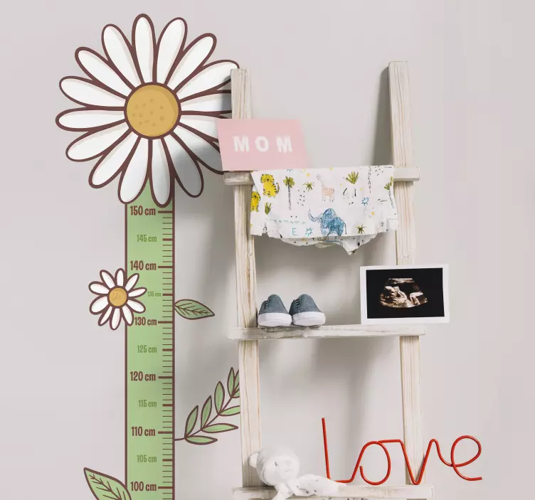 雏菊花高度图墙贴花 - TenStickers