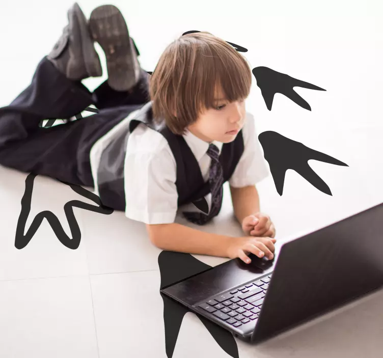 恐龙足迹恐龙墙贴 - TenStickers