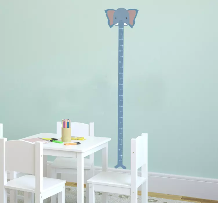 大象身高表儿童贴纸 - TenStickers