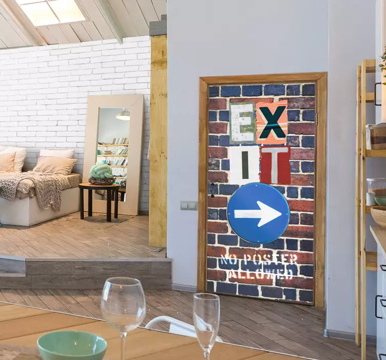 出口标志城市墙贴花 - TenStickers