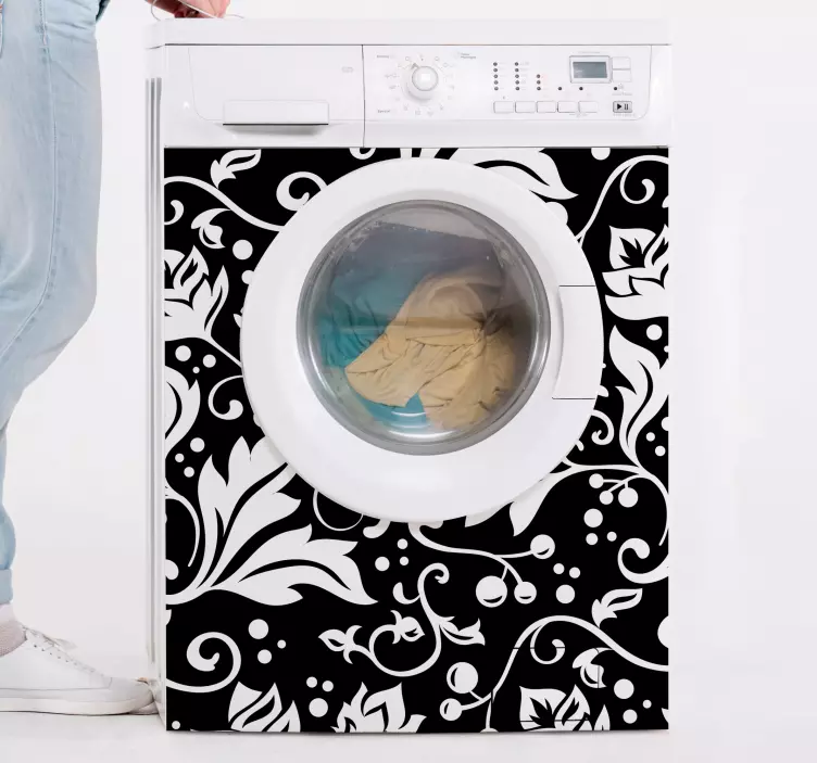 花香的洗衣机电器贴纸 - TenStickers