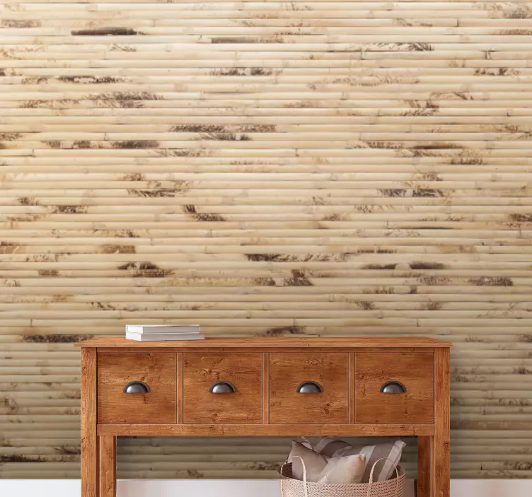 动物贴画，竹纹质感饰面 - TenStickers