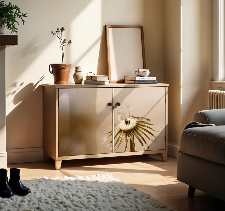 动物贴画 米色蒲公英 - TenStickers