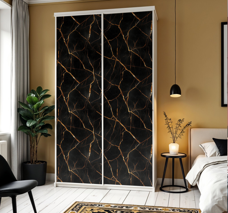 动物贴画 黑色大理石 - TenStickers