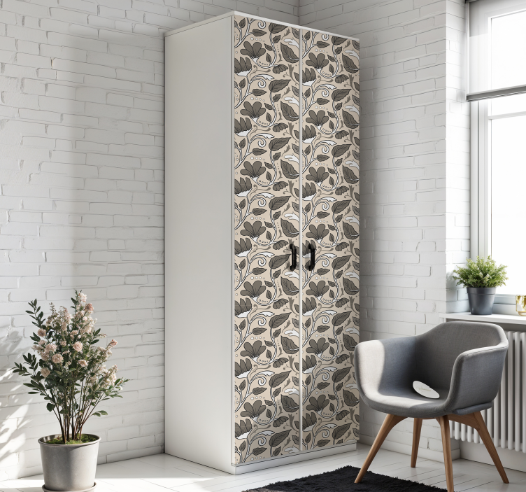 动物贴画 复古花卉 - TenStickers