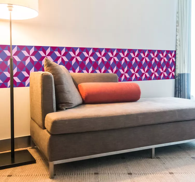 几何液压墙边框贴纸 - TenStickers