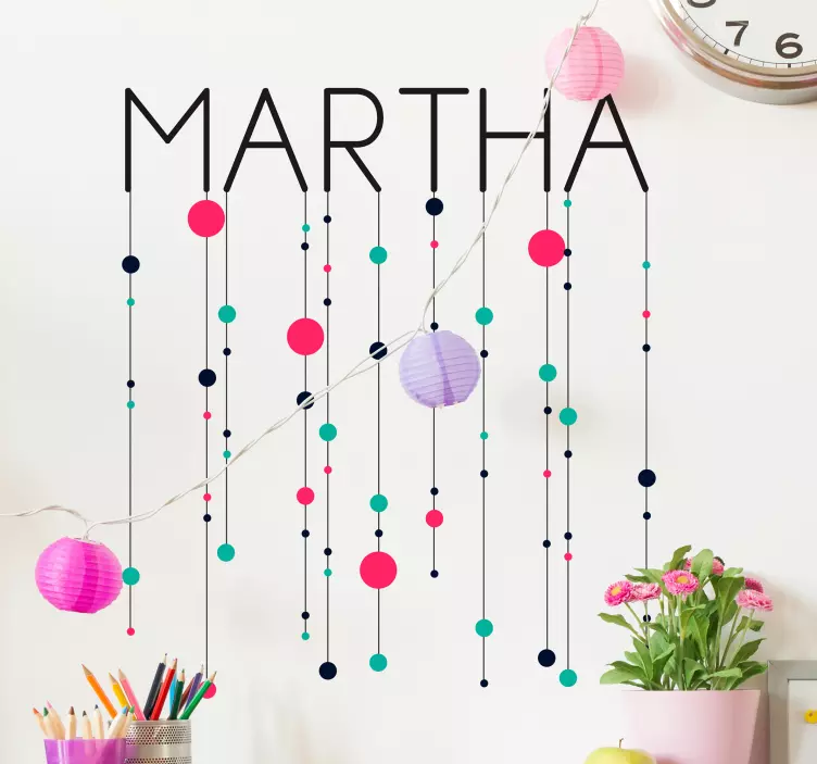 几何简约人物墙贴 - TenStickers