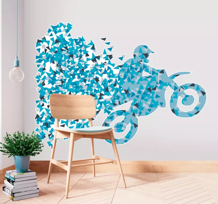 几何摩托赛车手贴纸 - TenStickers