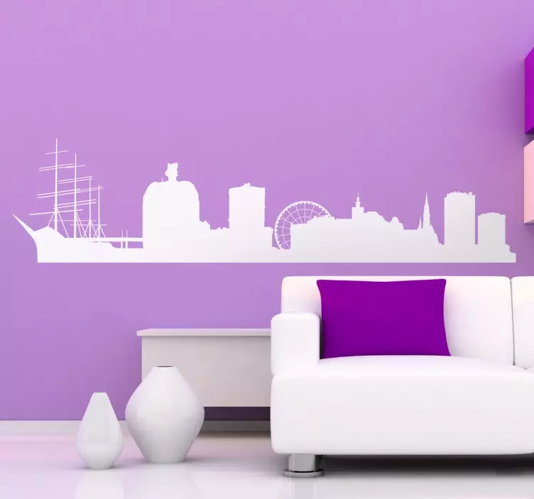 哥德堡的天际线贴纸 - TenStickers