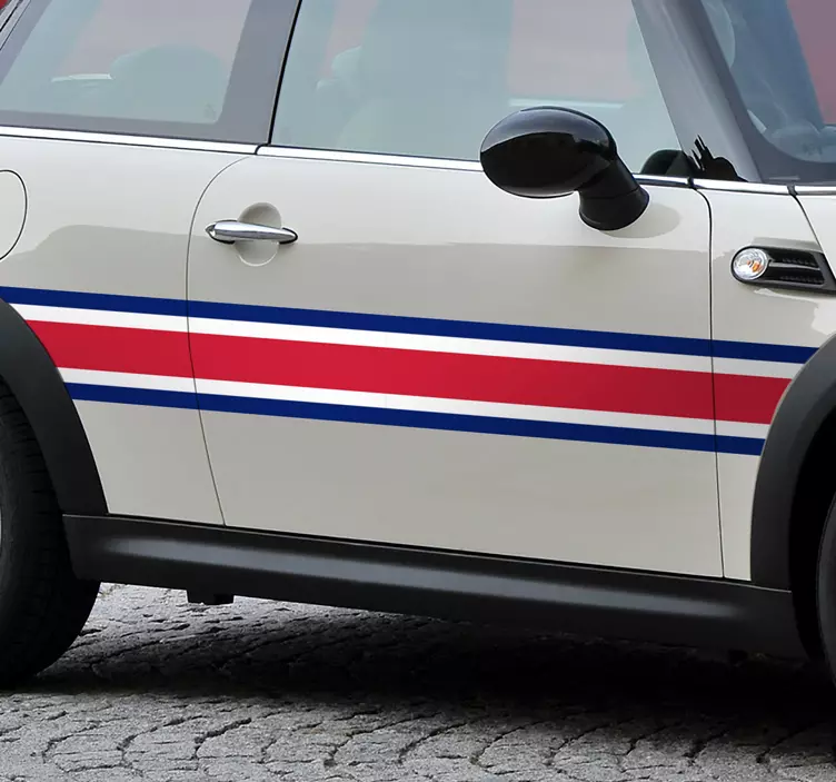 英国赛车条纹贴纸 - TenStickers