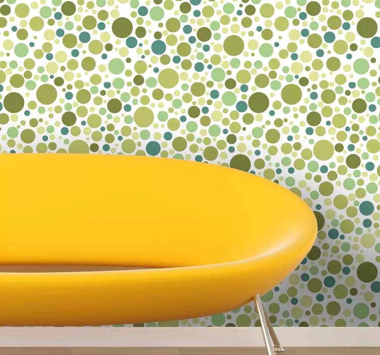 绿色圆圈乙烯基片贴纸 - TenStickers