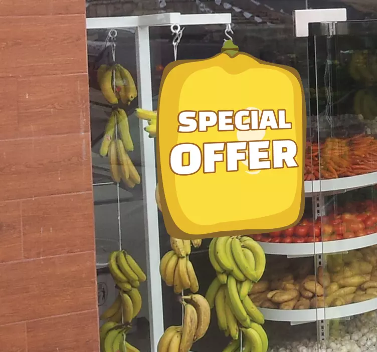 杂货店促销可定制的乙烯基贴纸 - TenStickers