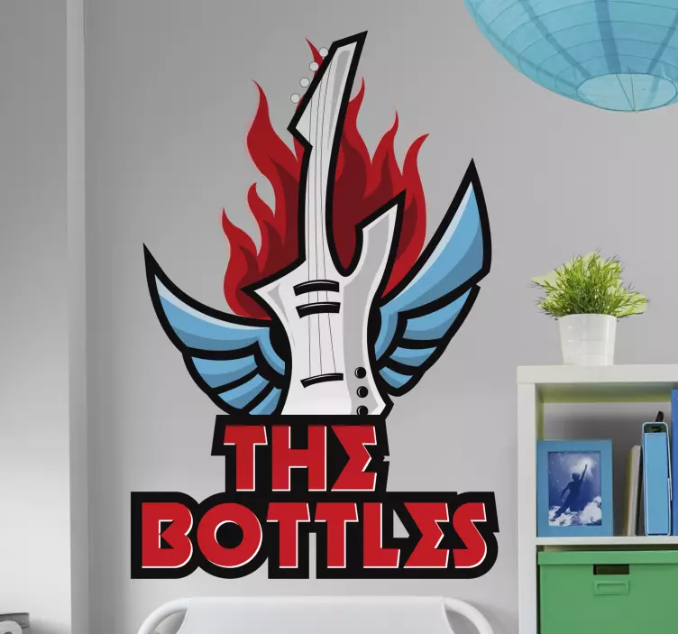 有名字或乐队摇滚的吉他贴纸 - TenStickers