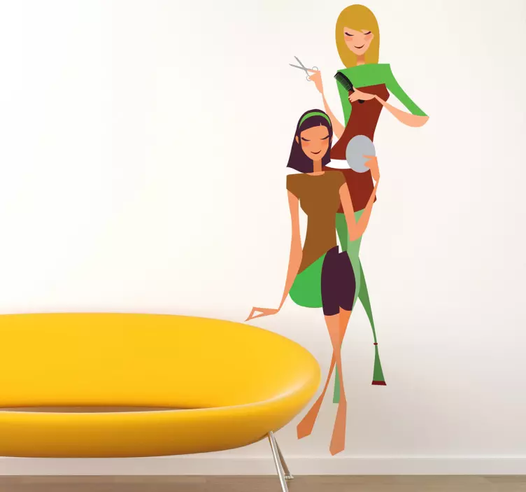 美发沙龙墙贴 - TenStickers