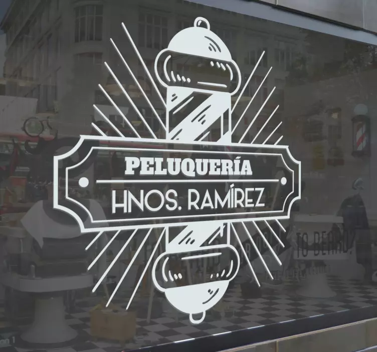 美发玻璃墙贴 - TenStickers