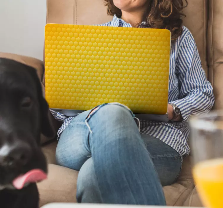 蜂窝笔记本电脑乙烯基贴纸 - TenStickers