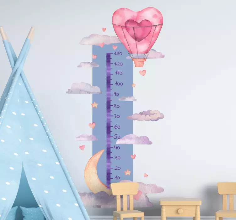 热气球高度图墙贴 - TenStickers