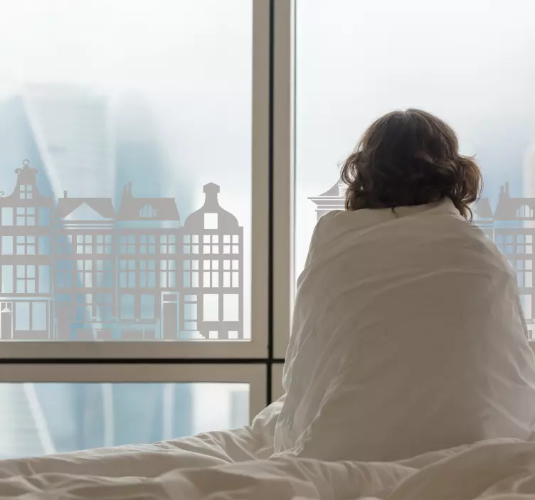 运河沿岸房屋贴纸 - TenStickers