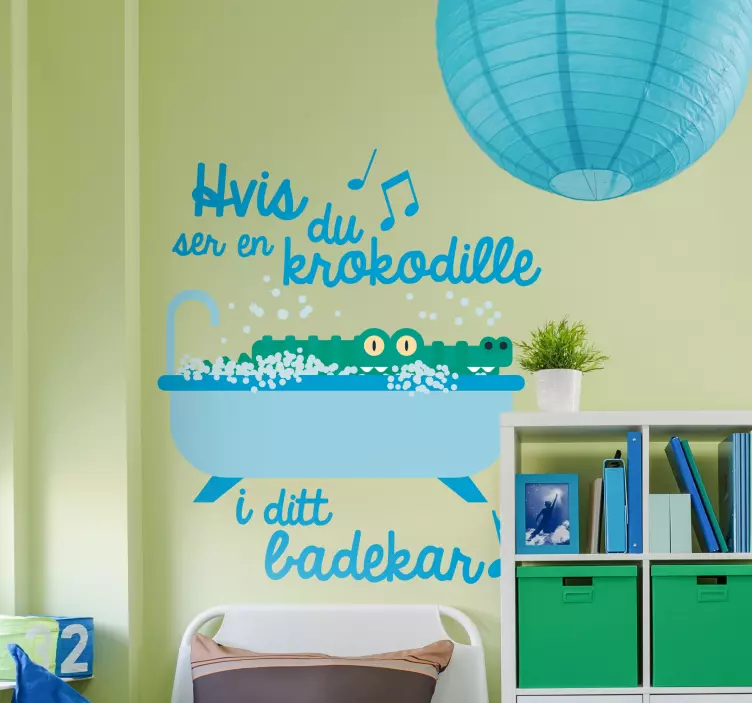 “ hvis du ser en krokodille... ”儿童贴纸 - TenStickers