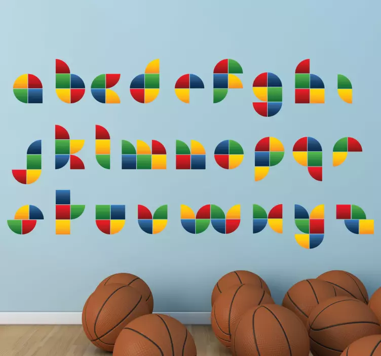 儿童字母碎片贴纸 - TenStickers