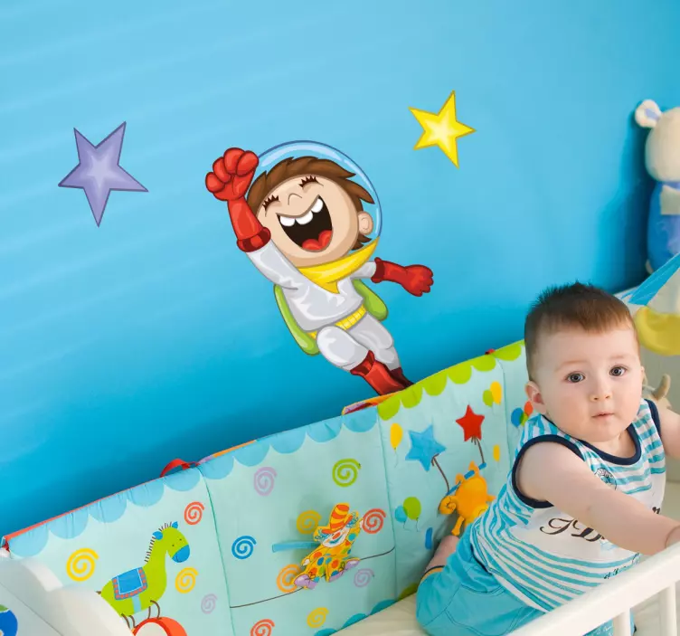 孩子们快乐的宇航员贴纸 - TenStickers