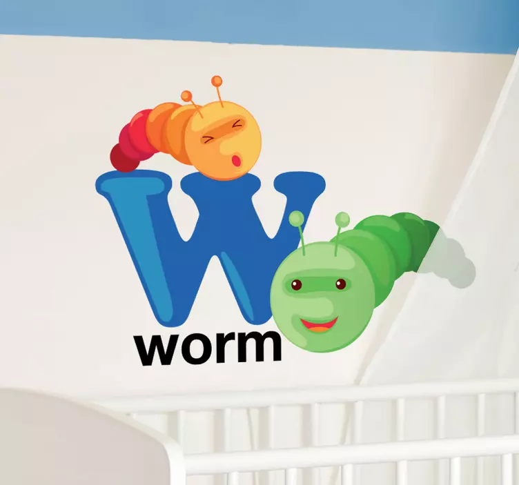 带字母的孩子们贴纸 - TenStickers