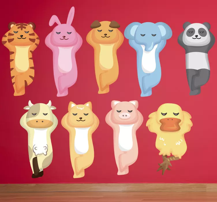 孩子们放松动物贴花 - TenStickers