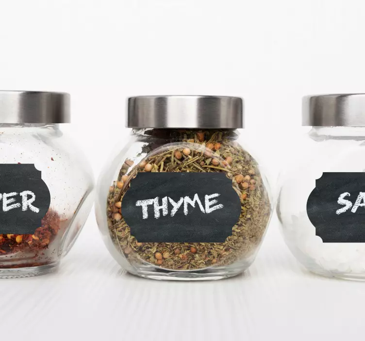 厨房存储标签写在贴纸上 - TenStickers