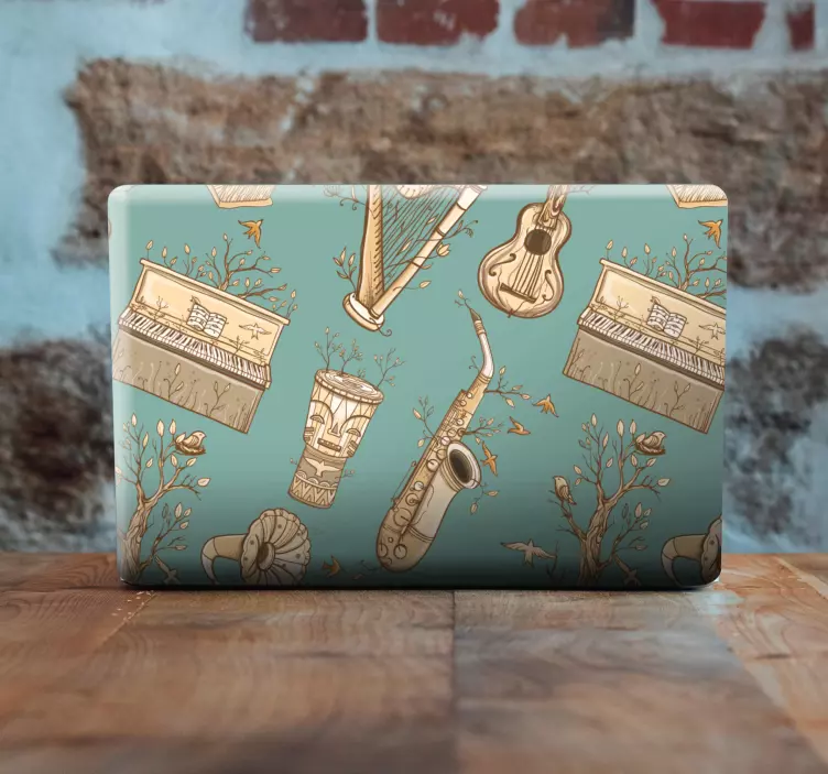 笔记本电脑皮肤乐器图案设计 - TenStickers