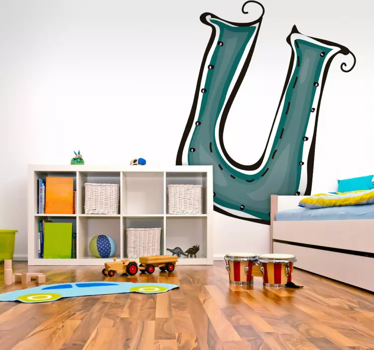 字母u贴纸 - TenStickers