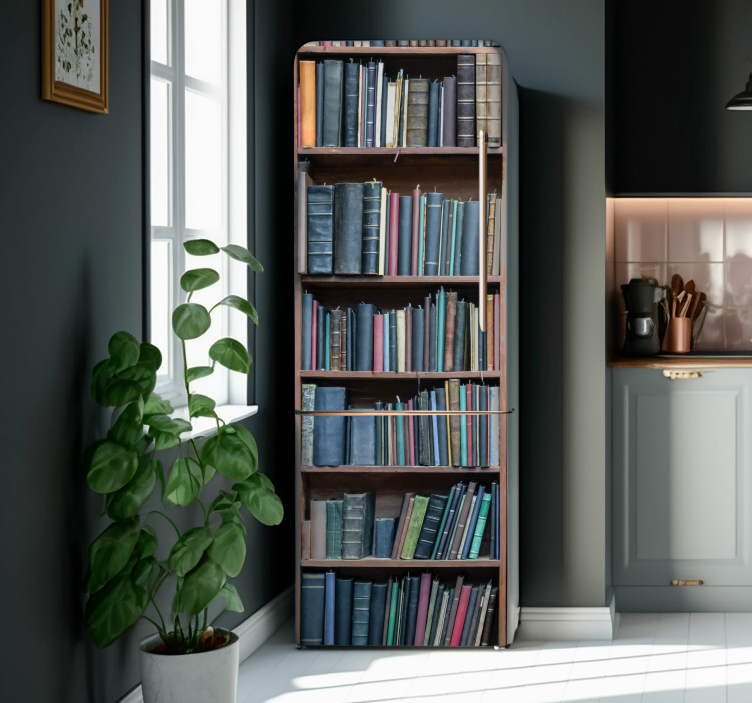 冰箱贴画 图书馆书架 - TenStickers