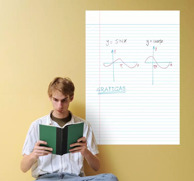 横格纸白板贴纸 - TenStickers