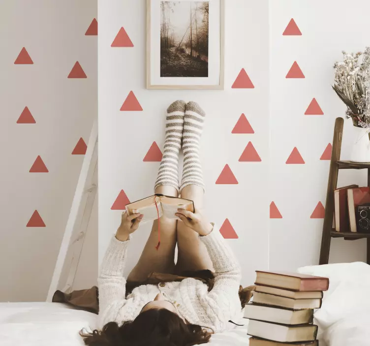 活珊瑚三角套装墙贴 - TenStickers