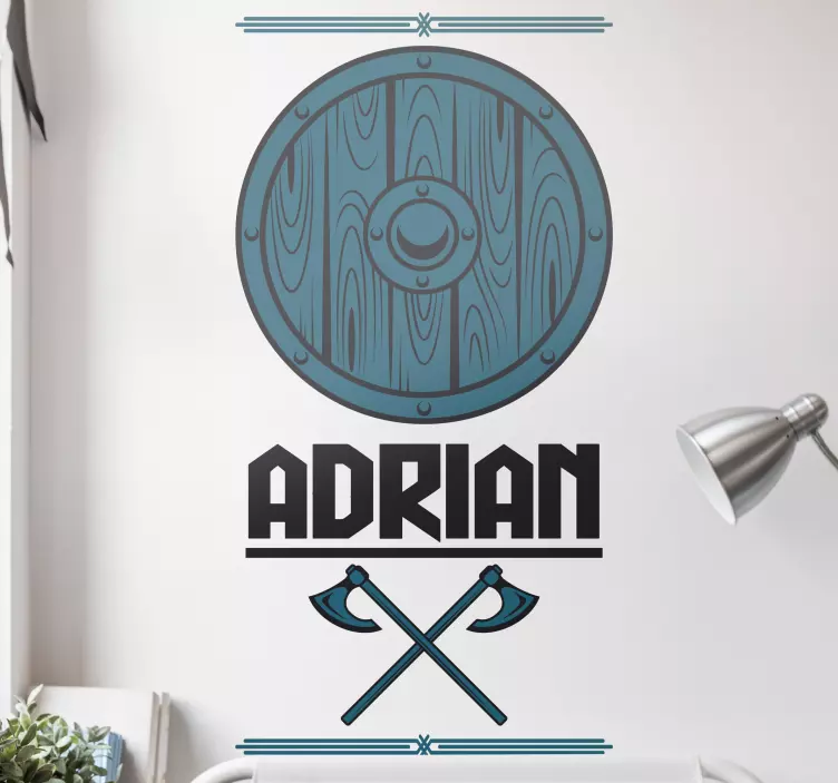 位置墙贴纸个性化盾徽标志 - TenStickers