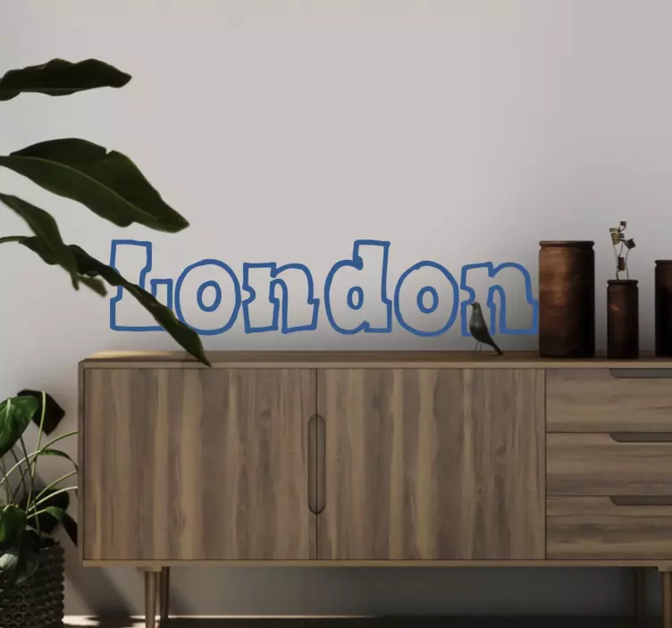 伦敦文本乙烯基墙贴 - TenStickers