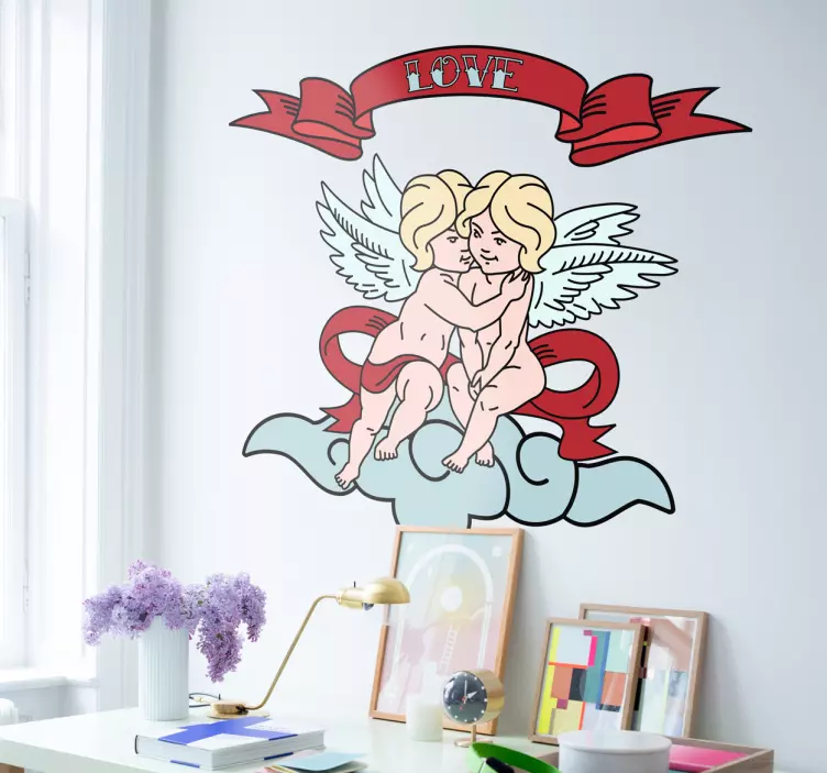 爱情天使情人节贴纸 - TenStickers