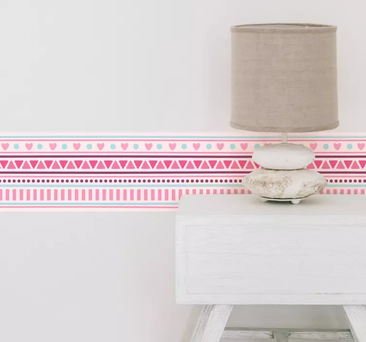 爱情边界情人节墙边界贴纸 - TenStickers