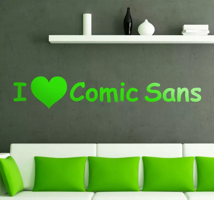 Love comic sans墙贴 - TenStickers