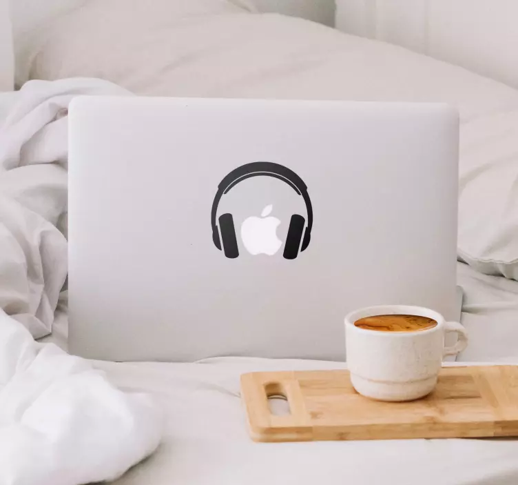 Macbook 耳机 dj 贴纸 - TenStickers