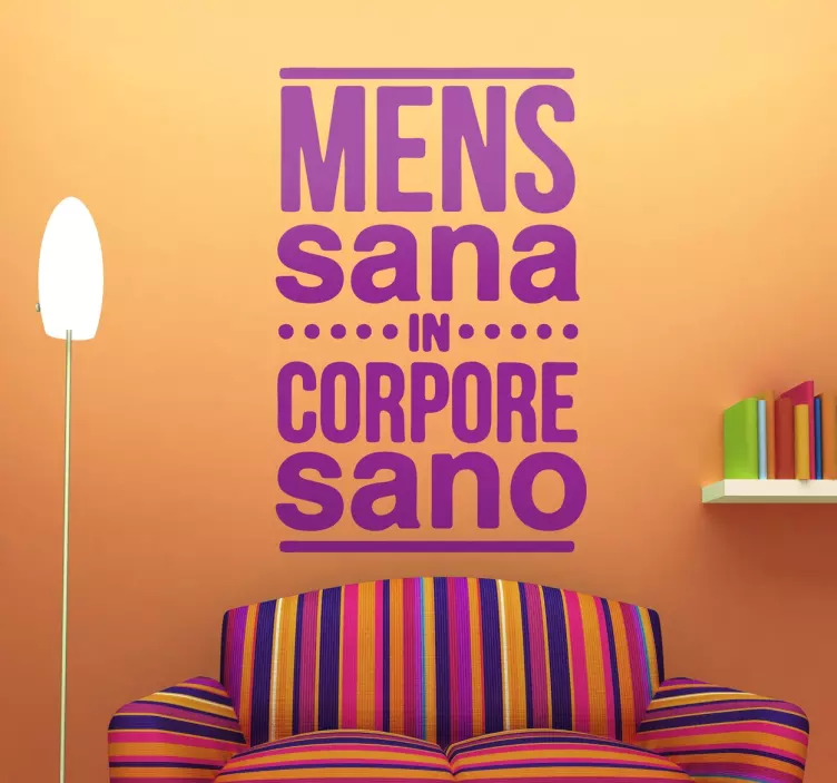 在corpore sano中的男士sana文字贴纸 - TenStickers