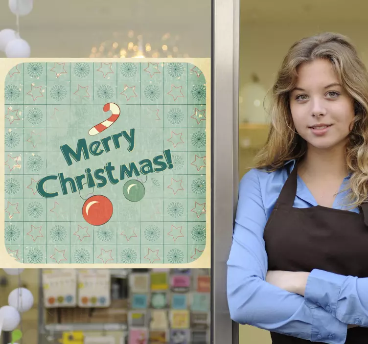 圣诞快乐海报贴花 - TenStickers