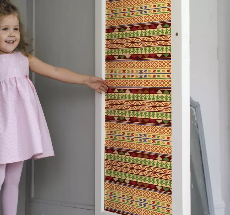 墨西哥rebozo门贴纸 - TenStickers