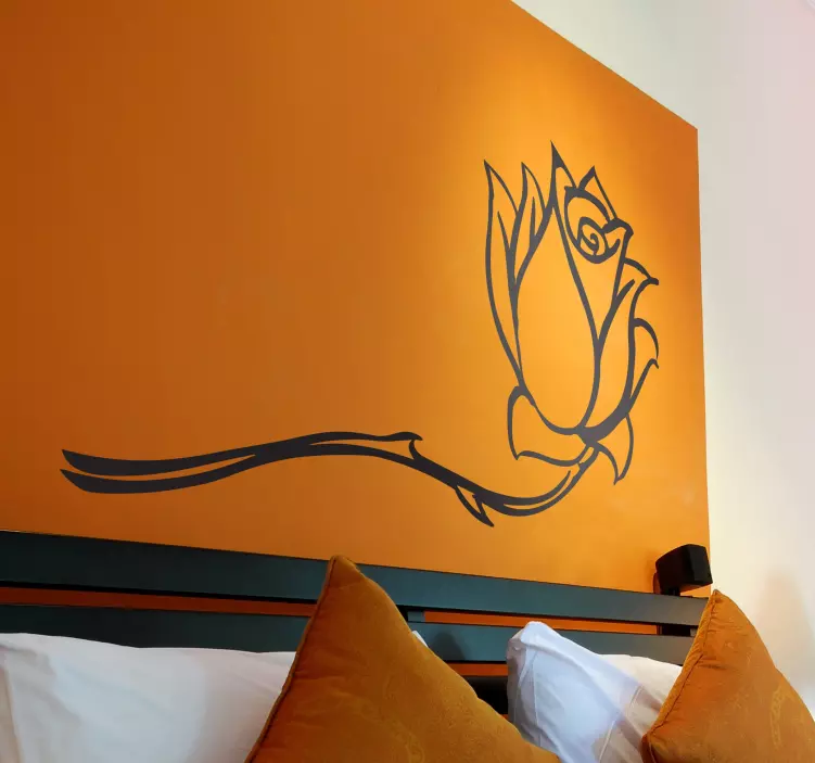 单色玫瑰贴纸 - TenStickers