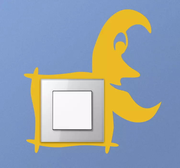 月亮灯开关墙贴 - TenStickers