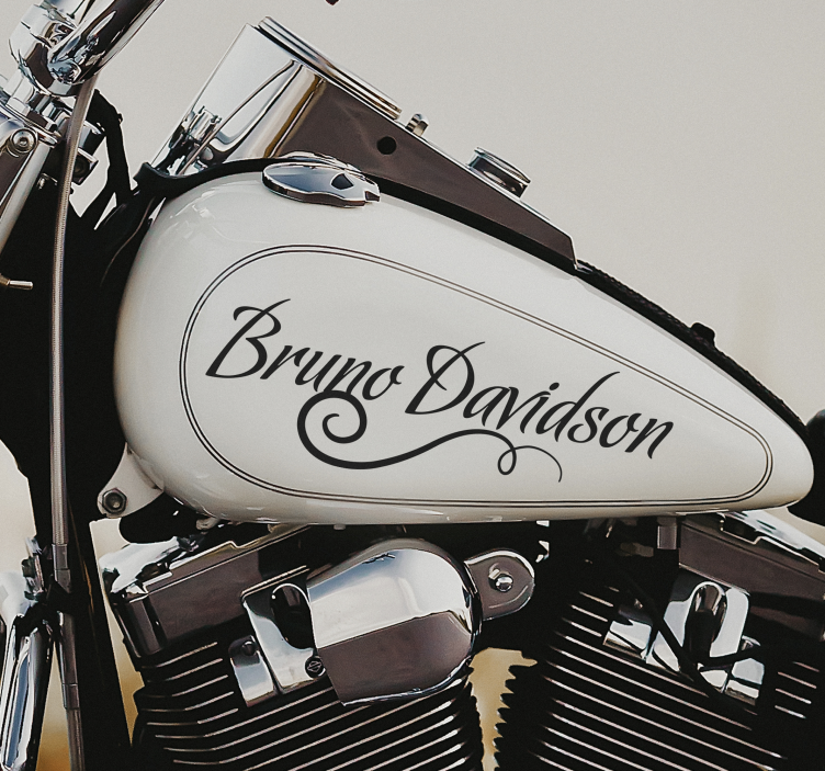 摩托车贴画 书法花丝名称 - TenStickers